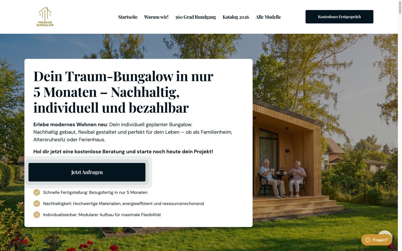 Premium Bungalow — Website